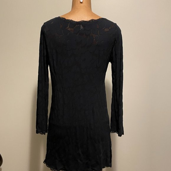 VENUS - mini dress/tunics/night dress -  semi sheer - black - size large - Picture 7 of 9